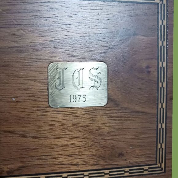 Vintage 1975 Wooden Pipe Stand Tobacco Box With Holder And Hinged Lid - Picture 3 of 12